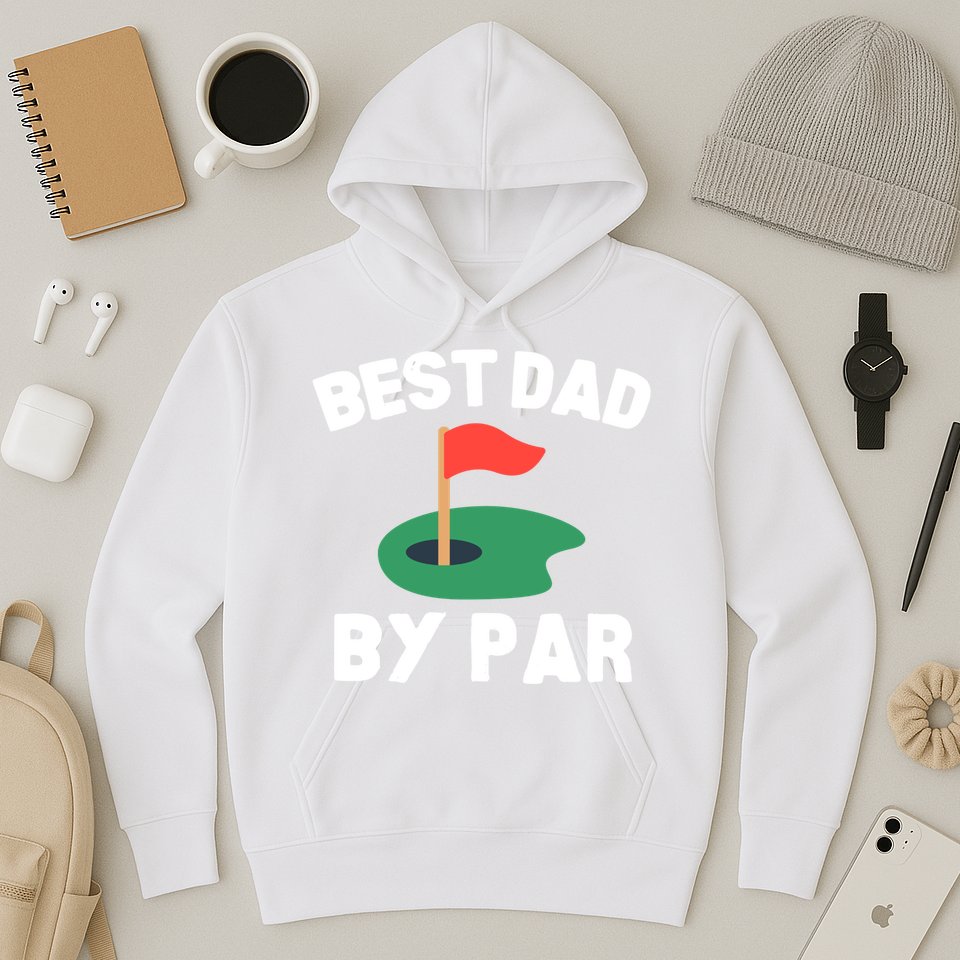 Best Dad By Par Golf Humor Father Gift Hoodie