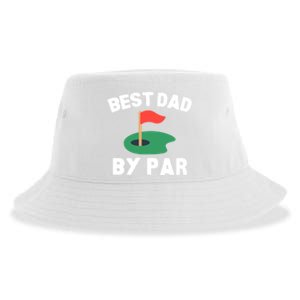 Best Dad By Par Golf Humor Father Gift Sustainable Bucket Hat