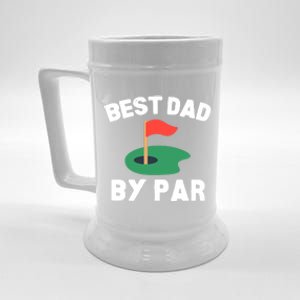 Best Dad By Par Golf Humor Father Gift Beer Stein