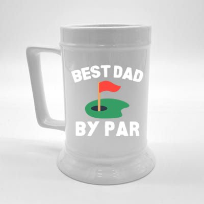 Best Dad By Par Golf Humor Father Gift Beer Stein