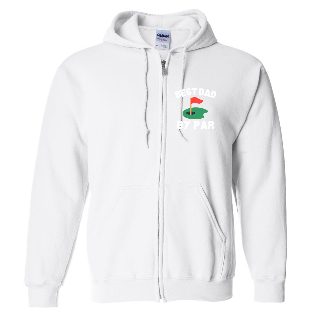Best Dad By Par Golf Humor Father Gift Full Zip Hoodie