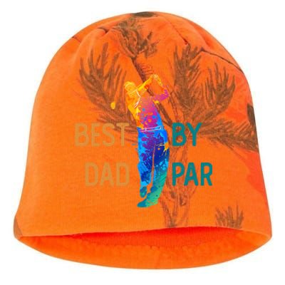 Best Dad By Par FatherS Day Golf Lover Gift Golfer Gift Kati - Camo Knit Beanie