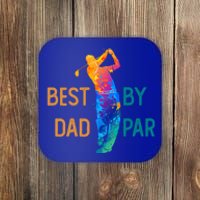 Best Dad By Par FatherS Day Golf Lover Gift Golfer Gift Coaster