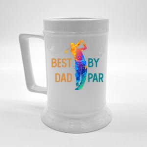 Best Dad By Par FatherS Day Golf Lover Gift Golfer Gift Beer Stein