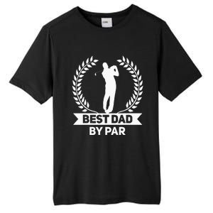 Best Dad By Par Golf Fathers Day Golfing Tall Fusion ChromaSoft Performance T-Shirt