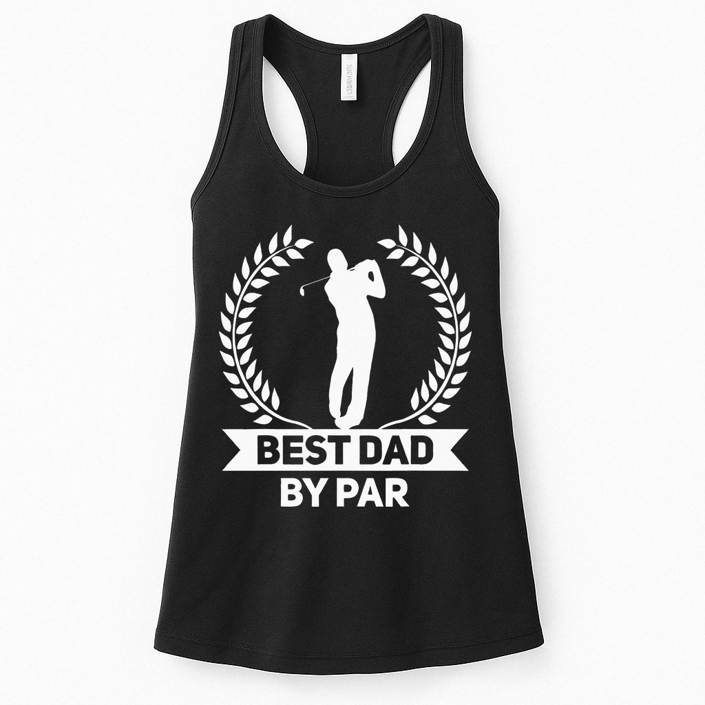 Best Dad By Par Golf Fathers Day Golfing Womens Tank Top