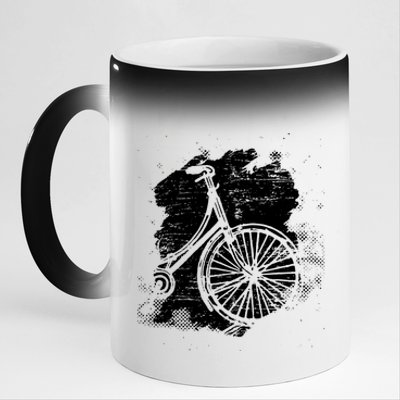 Bike Drawing Bicycle 11oz Black Color Changing Mug