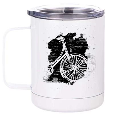 Bike Drawing Bicycle 12 oz Stainless Steel Tumbler Cup