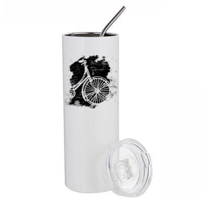 Bike Drawing Bicycle Stainless Steel Tumbler