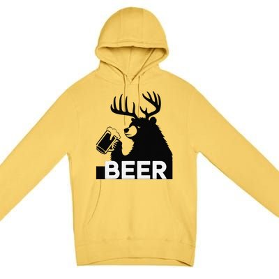 Beer Deer Premium Pullover Hoodie