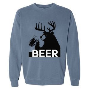 Beer Deer Garment-Dyed Sweatshirt