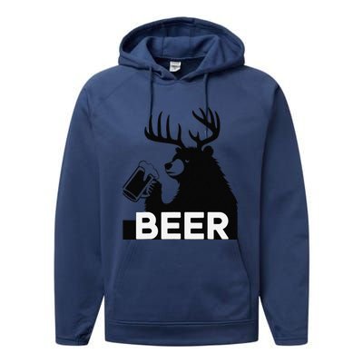 Beer Deer Performance Fleece Hoodie