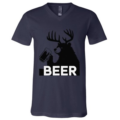 Beer Deer V-Neck T-Shirt