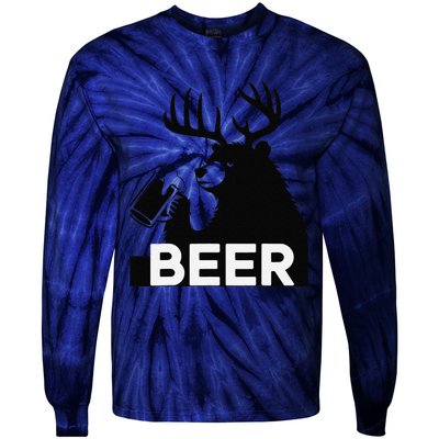 Beer Deer Tie-Dye Long Sleeve Shirt