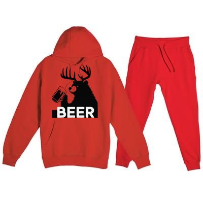 Beer Deer Premium Hooded Sweatsuit Set