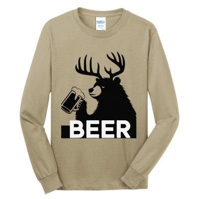 Beer Deer Tall Long Sleeve T-Shirt