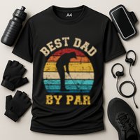Best Dad By Par Gift For Golfer Daddy Father's Day Gift Cooling Performance Crew T-Shirt