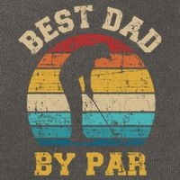 Best Dad By Par Gift For Golfer Daddy Father's Day Gift Cotton Canvas Backpack