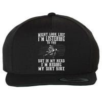 Best Dirt Bike Art Dirtbike Motorcycle Riding Wool Snapback Cap