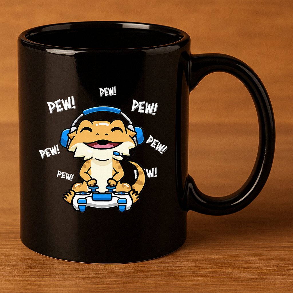 Bearded Dragon 11oz C Handle Ceramic Mug