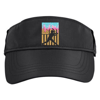 Baseball Drip Bat Boy Dripping Ice Cream American Flag Adult Drive Performance Visor