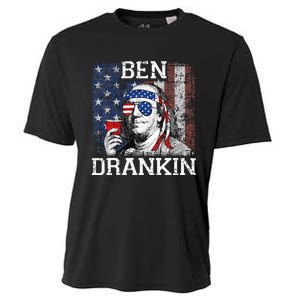 Ben Drankin Beer 4th of July Funny Patriotic USA Cooling Performance Crew T-Shirt