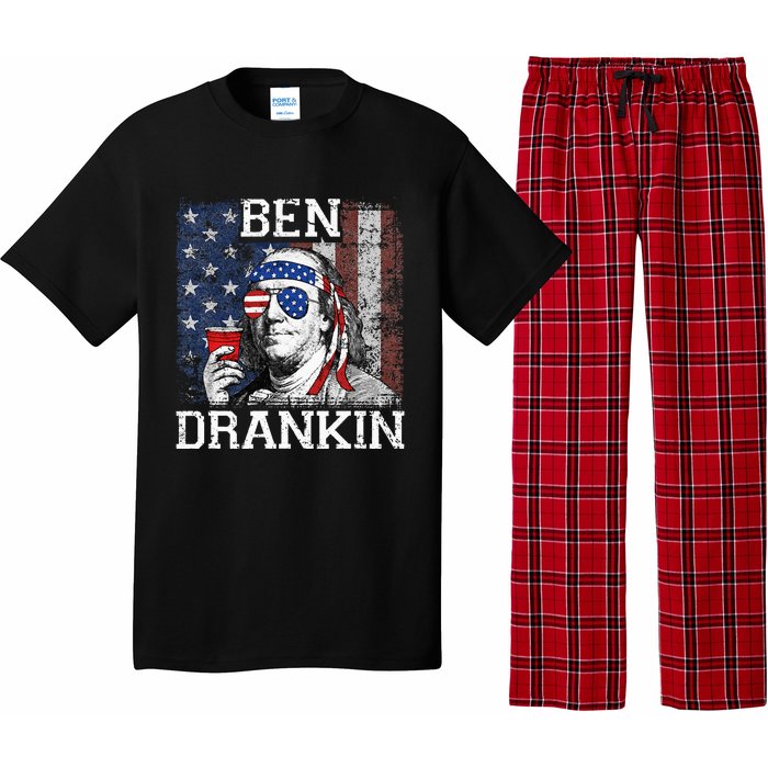 Ben Drankin Beer 4th of July Funny Patriotic USA Pajama Set