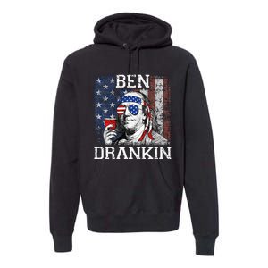 Ben Drankin Beer 4th of July Funny Patriotic USA Premium Hoodie