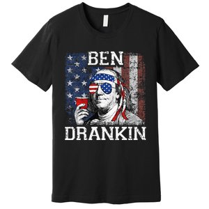 Ben Drankin Beer 4th of July Funny Patriotic USA Premium T-Shirt