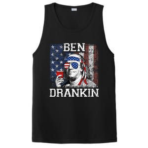 Ben Drankin Beer 4th of July Funny Patriotic USA PosiCharge Competitor Tank