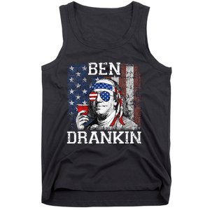 Ben Drankin Beer 4th of July Funny Patriotic USA Tank Top