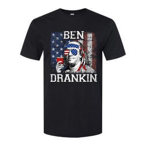 Ben Drankin Beer 4th of July Funny Patriotic USA Softstyle CVC T-Shirt