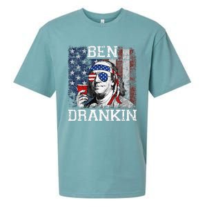 Ben Drankin Beer 4th of July Funny Patriotic USA Sueded Cloud Jersey T-Shirt