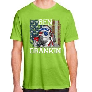 Ben Drankin Beer 4th Of July Funny Patriotic USA Adult ChromaSoft Performance T-Shirt