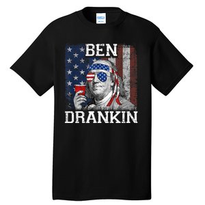 Ben Drankin Beer 4th Of July Funny Patriotic USA Tall T-Shirt