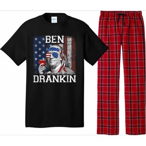 Ben Drankin Beer 4th Of July Funny Patriotic USA Pajama Set