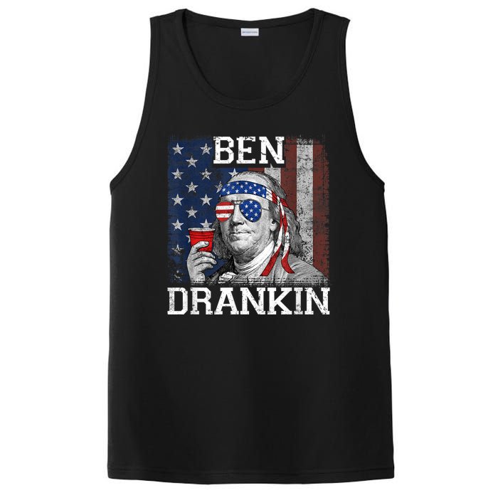 Ben Drankin Beer 4th Of July Funny Patriotic USA PosiCharge Competitor Tank