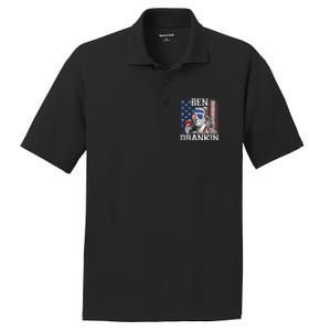 Ben Drankin Beer 4th Of July Funny Patriotic USA PosiCharge RacerMesh Polo