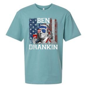 Ben Drankin Beer 4th Of July Funny Patriotic USA Sueded Cloud Jersey T-Shirt