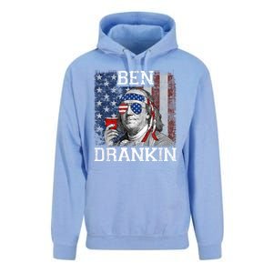 Ben Drankin Beer 4th Of July Funny Patriotic USA Unisex Surf Hoodie