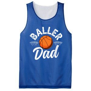 Baller Dad Basketball Dad Of A Basketball Player Father Gift Mesh Reversible Basketball Jersey Tank