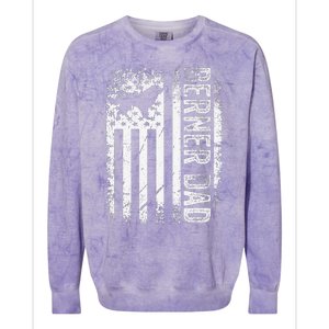 Bernese Dad Berner Mountain Dad American Us Flag Dog Colorblast Crewneck Sweatshirt