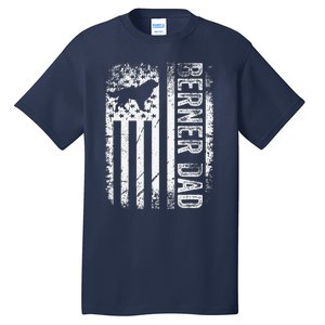 Bernese Dad Berner Mountain Dad American Us Flag Dog Tall T-Shirt