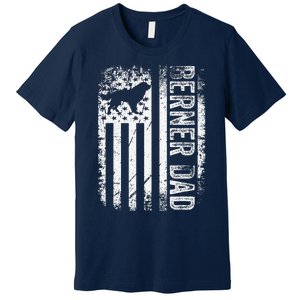 Bernese Dad Berner Mountain Dad American Us Flag Dog Premium T-Shirt