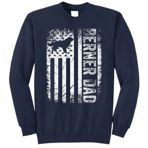 Bernese Dad Berner Mountain Dad American Us Flag Dog Tall Sweatshirt