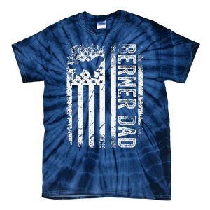 Bernese Dad Berner Mountain Dad American Us Flag Dog Tie-Dye T-Shirt