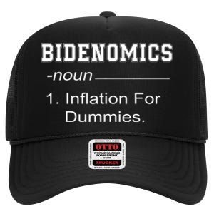 Bidenomics Definition Biden Economic Funny Anti Biden High Crown Mesh Back Trucker Hat