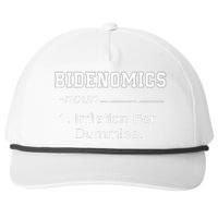 Bidenomics Definition Biden Economic Funny Anti Biden Snapback Five-Panel Rope Hat