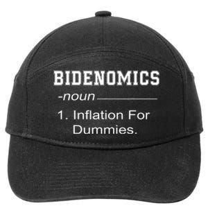 Bidenomics Definition Biden Economic Funny Anti Biden 7-Panel Snapback Hat