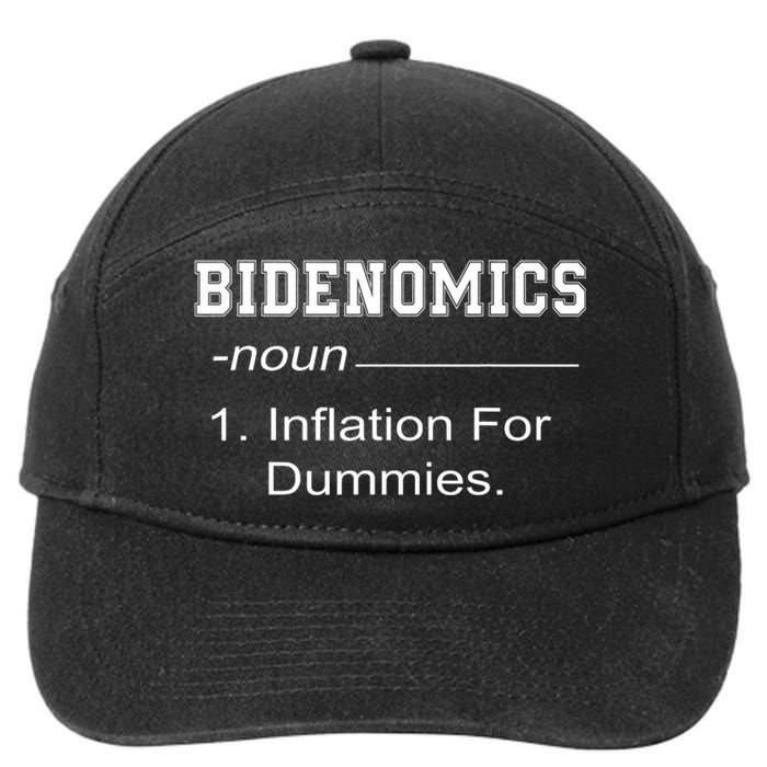 Bidenomics Definition Biden Economic Funny Anti Biden 7-Panel Snapback Hat